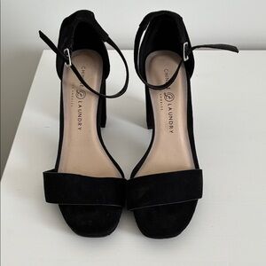 Chinese Laundry Black Suede Heels